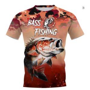 Summer Carp Fishing Print Men's T-shirt Outdoor Catfish Print Loose Short Sleeve Round Neck Plus Size Casual Street Top